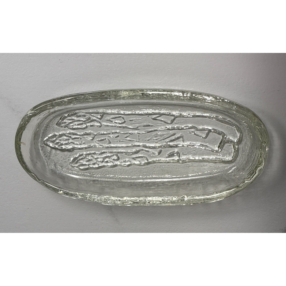 Pilgrim Clear Glass, Heavyweight Pickle, Olive, Asparagus Serving Dish‎